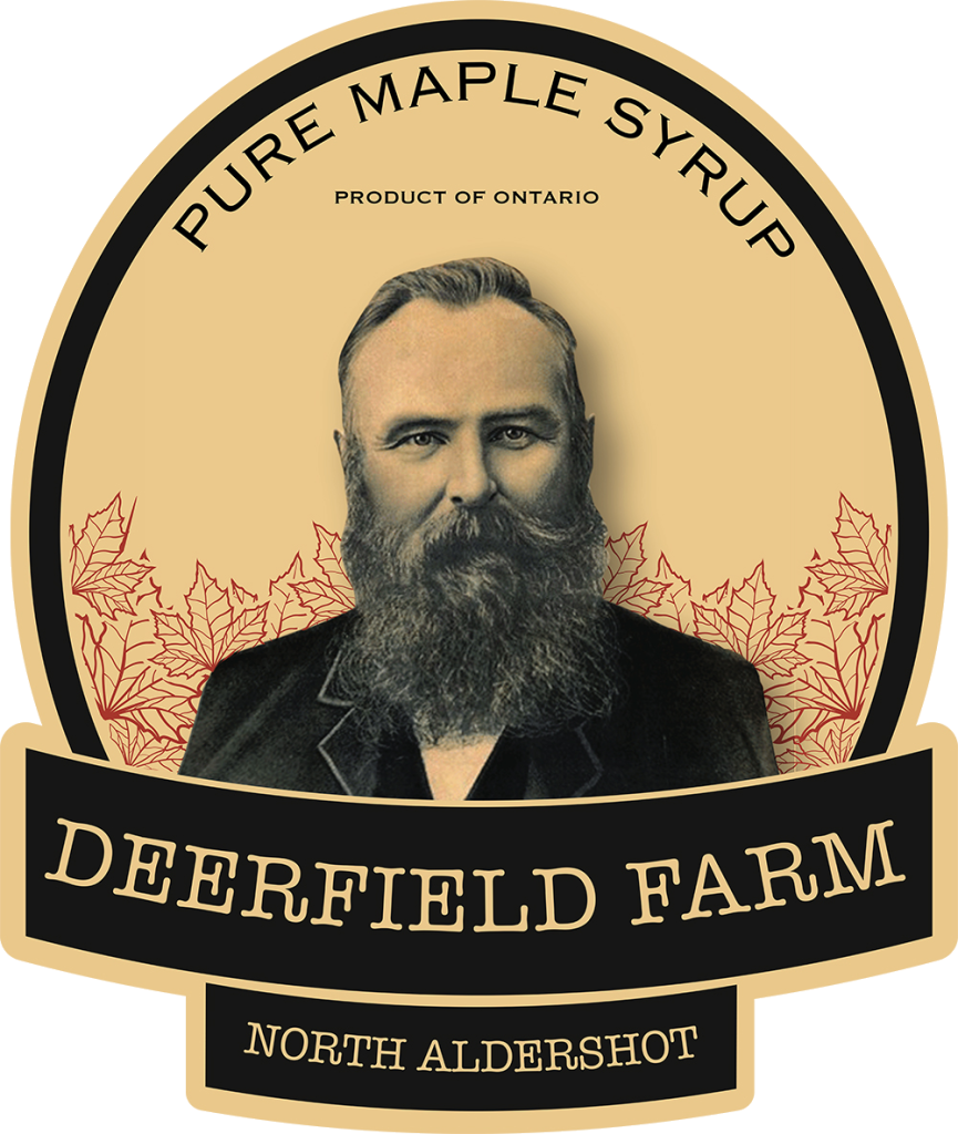 Deerfield farm Maple Syrup logo/label